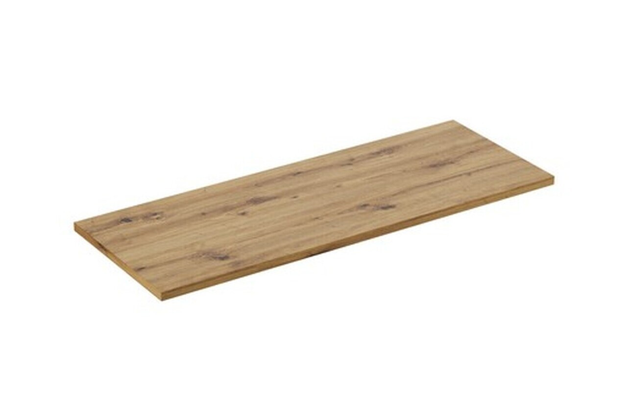 Set mobilier baie Adel White Artisan 120 cm HC, dulap inalt si masca dubla lavoar, Comad, MDF/PAL, alb mat/stejar — imaginea 5
