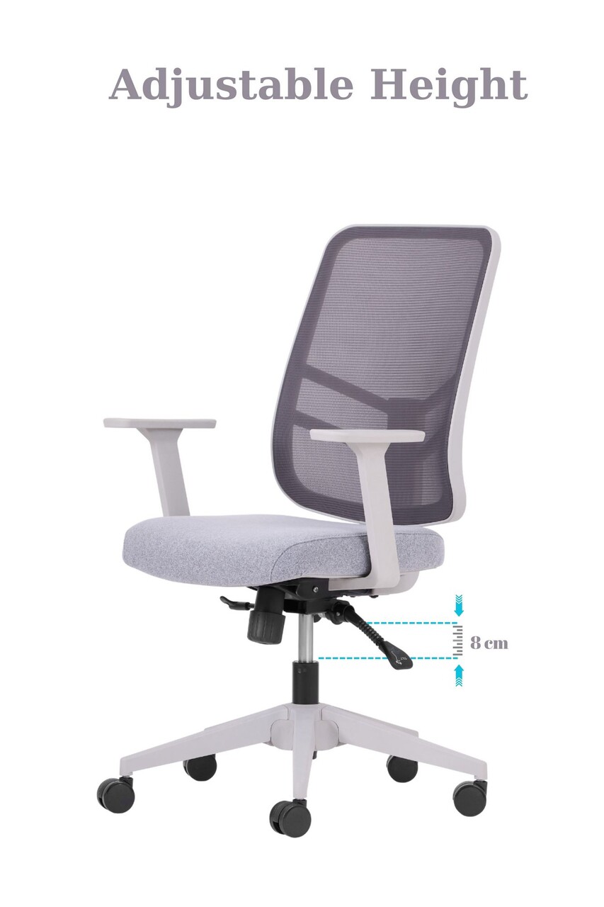 Set scaune de birou (2 piese), Hanah Home, Leto 108, Plastic, Gri - view 7