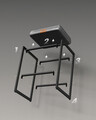 Set 2 scaune de bar, Vasagle, Ekho, 45x38x66 cm, otel/piele ecologica, gri dove