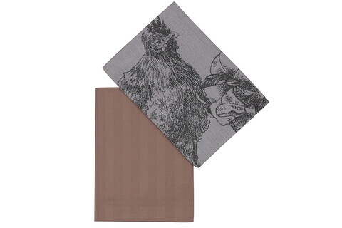 Set prosoape de bucătărie (2 bucăți), hobby, nelly, bumbac, maro deschis