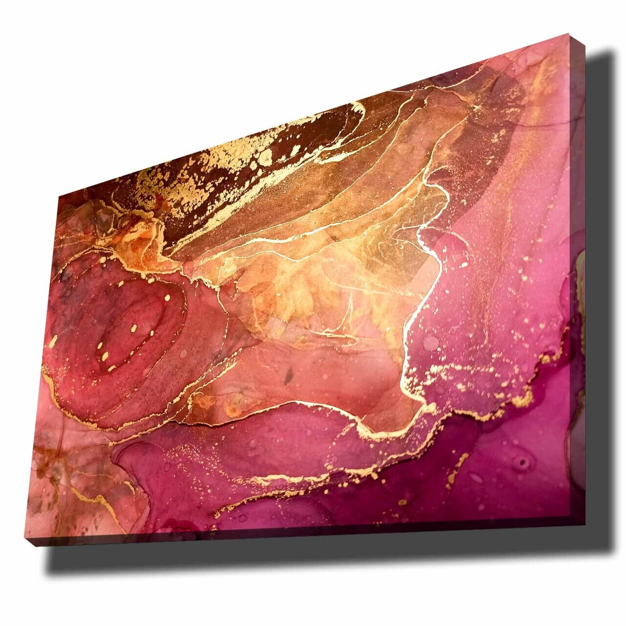 Tablou decorativ, 70100NISC-031, Lemn, Roz/Auriu — imaginea 4