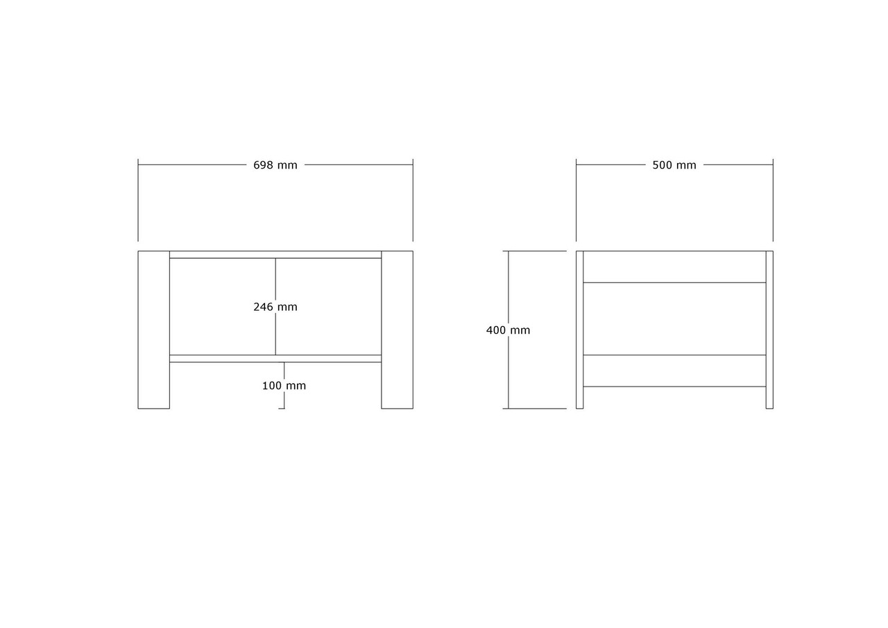 Masuta de cafea, Puqa Design, Herb, 69.8x40x50 cm, PAL, Alb