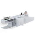 Comoda TV Diamond, Minima, 180x30x40 cm, alb