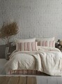 Lenjerie de pat dubla, Jade - Tile Red, Şaheser, Bumbac