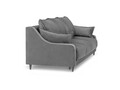 Canapea extensibila, Lilas, Mazzini Sofas, 3 locuri, cu lada de depozitare, 215x94x90 cm, catifea, gri deschis