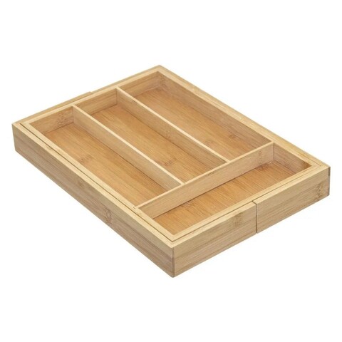 Organizator extensibil pentru tacamuri Cutlery, 5five, 34 x 25 x 4.5 cm, bambus 5five