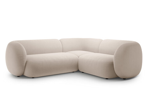 Coltar dreapta 4 locuri, Kate, Micadoni, 252x220x76 cm, catifea, bej