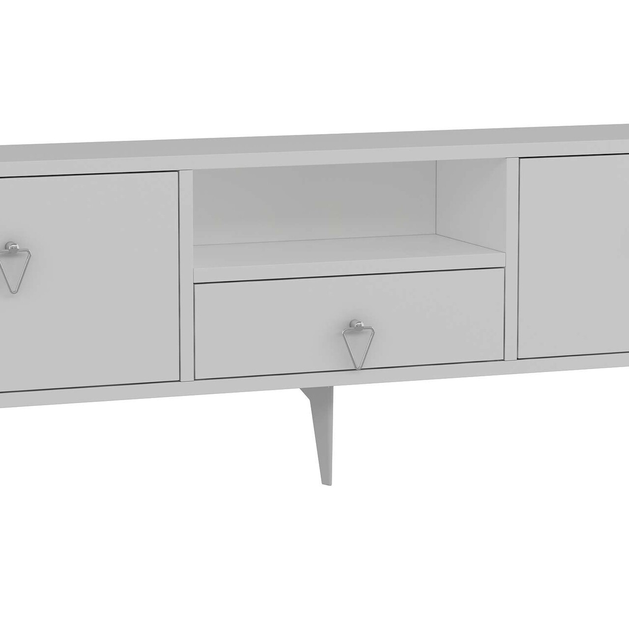 Comoda TV, Hanah Home, 1302-DROP-1, 140x49x30 cm, PAL , Alb / Argintiu - view 6