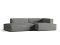 Coltar modular dreapta 4 locuri, Nuria-260, Micadoni Home, 312x147x72 cm, tesatura boucle, grafit