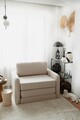 Canapea extensibilă cu 1 loc, Evalina, 383EVN1272, Cadru: 100% CARPEN, Alb