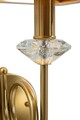 Aplica de perete Salzburg, Mauro Ferretti, 1 x E14, 20W, 18x24x40 cm, fier/sticla, auriu/alb