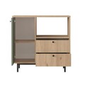Dulap multifunctional, Locelso, RE1-SY, Stejar / Verde