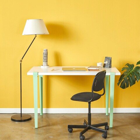 Birou, Logg, Eridanos, 120x75x60 cm, Alb / Menta / Verde Logg