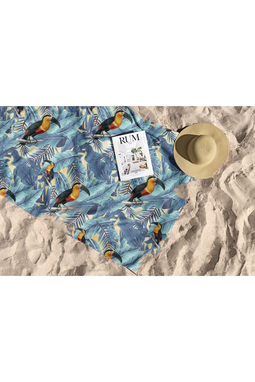 Prosop de plaja, Astacura, Tropic 70, 70x130 cm, Poliester/Poliamida, Multicolor