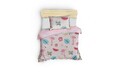 Lenjerie de pat pentru o persoana, Kokteyl - White, Eponj Home, 65% bumbac/35% poliester