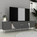 Comoda TV, Olivia, Dekop2, Antracit / Argintiu