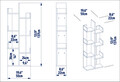 Corp biblioteca, Retricy, Luisa, 50x22x173 cm, PAL, Maro