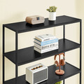 Biblioteca Columbian, Vasagle, 100x35x180 cm, MDF/PAL, negru