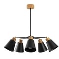 Lustra Manavgat N-535, Noor, 58 x 68 cm, 5 x E27, 100W, negru