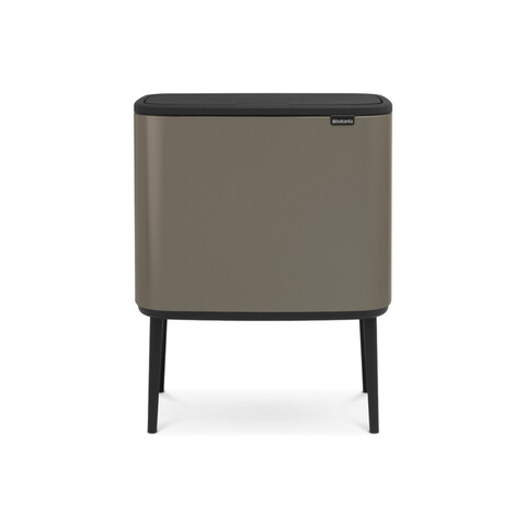 Cos de gunoi cu soft touch, Brabantia, Bo Touch Platinum, 36 L, 31.2x54x68 cm, otel, gri