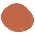 Set 4 suporturi pahare, Ruca, 12 x 11 cm, piele ecologica, maro