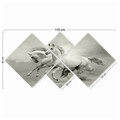 Set 4 tablouri decorative, 4MDF99820919, MDF, Imprimat UV, Multicolor