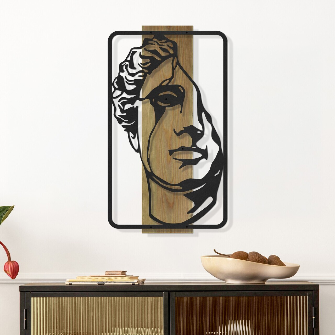 Decoratiune de perete, Imperium -2, Cadru: Lemn (Grosime: 2 cm), Verde/Negru — imaginea 2