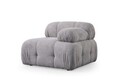 Canapea 3 locuri, Atelier del Sofa, 560ARE1557, Lemn de fag / PAL, Gri deschis