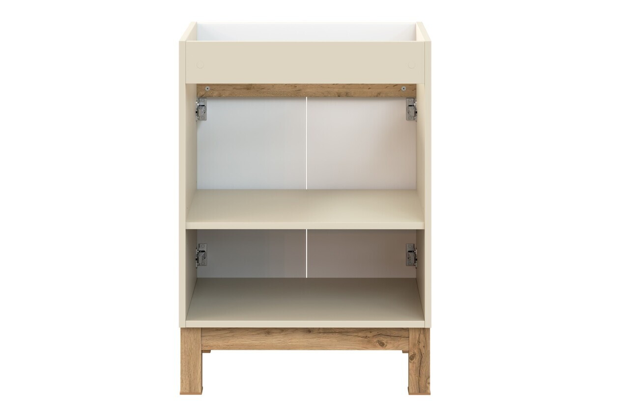 Set mobilier baie Bali Cashmere Natural Wotan 60 cm HC, dulap inalt si masca lavoar, Comad, MDF/PAL, casmir - view 9