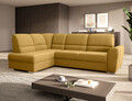 Coltar extensibil stanga 3 locuri ELTAP, LT-45LO, Siber, 270x186x93 cm, lemn/poliester, galben