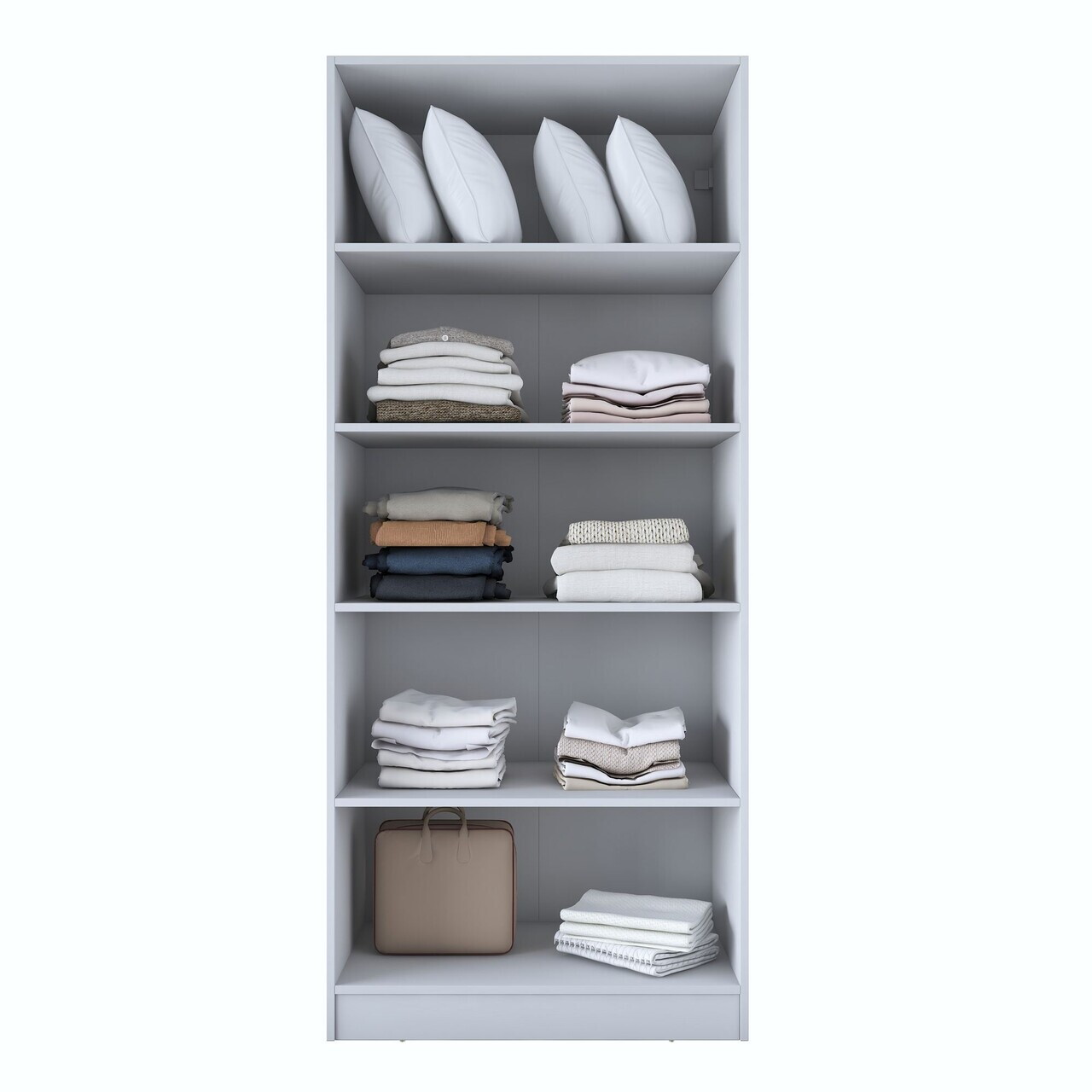 Dulap pentru haine, Hanah Home, BA202, 90x210x57.5 cm, PAL melaminat, Alb - view 10