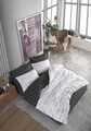 Lenjerie de pat dubla King Quilt (BL) Wimper - White, Mijolnir, 3 piese, 240x220 cm, bumbac ranforce, multicolor