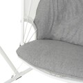 Leagan cu acoperis reglabil Kris, 146x121x189 cm, alb/gri