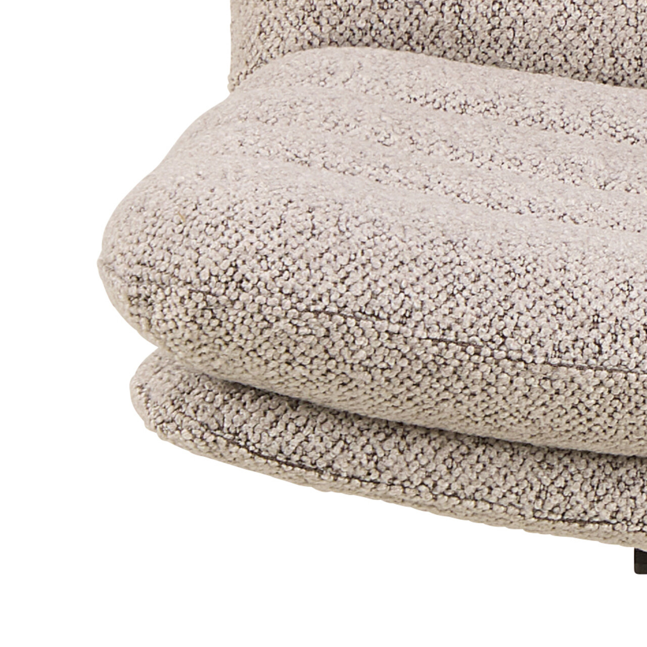 Scaun Grafton, Actona, 50.5x65x96.5 cm, rotativ, tesatura Boucle/otel, gri deschis - view 5