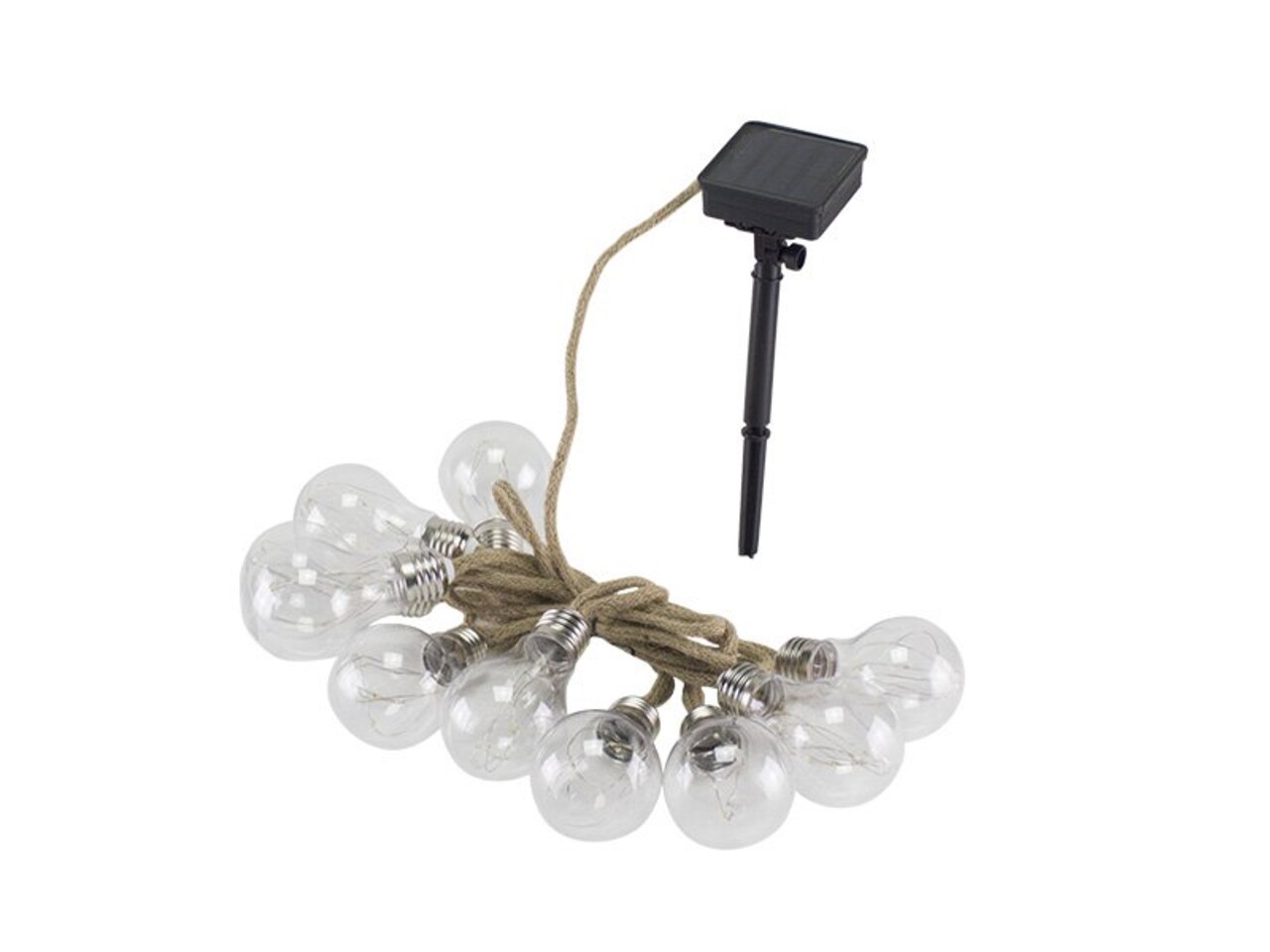 Ghirlanda solara decorativa pe franghie Beper, autonomie 10 ore, 384.5x6.5x23 cm, plastic/sticla, natur/transparent - 1 | YEO