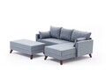 Coltar extensibil pe stanga Bella Mini Kose, Balcab Home, 205x140x85 cm, lemn, maro