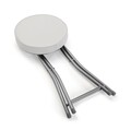 Scaun pliabil Lester, Versa, 30 x 30 x 50 cm, piele ecologica/metal, alb