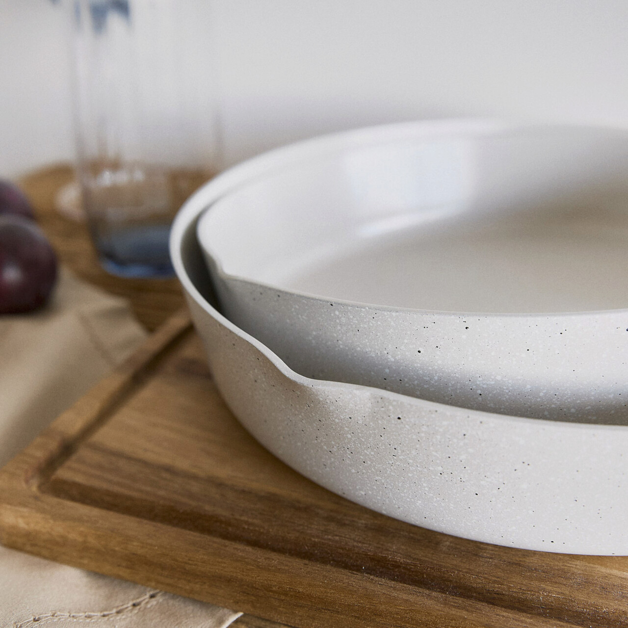 Tigaie Loreburn, Homla, 28 cm, aluminiu/inox, ecru/bej