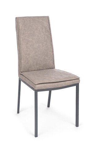Scaun sofie, bizzotto, piele ecologica, 43x59.5x99.5 cm, bej