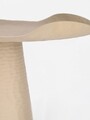 Masuta de cafea Lalita, Bizzotto, Ø46 x 47.5 cm, aluminiu cu efect antichizat, finisaj mat, bej