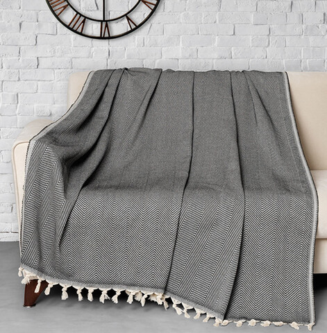 Cuvertura de pat, Trendy - Black (300), DC Home, Bumbac