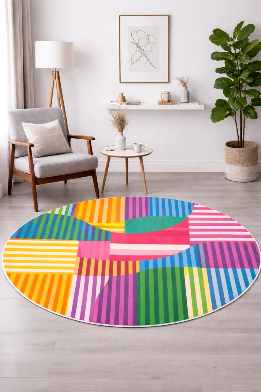 Covor, DC-7504-5, 160x160 cm, Poliester, Multicolor — imaginea 3