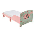 Pat pentru copii Pink Forest, U-grow, 143x92.5x60 cm, lemn, roz