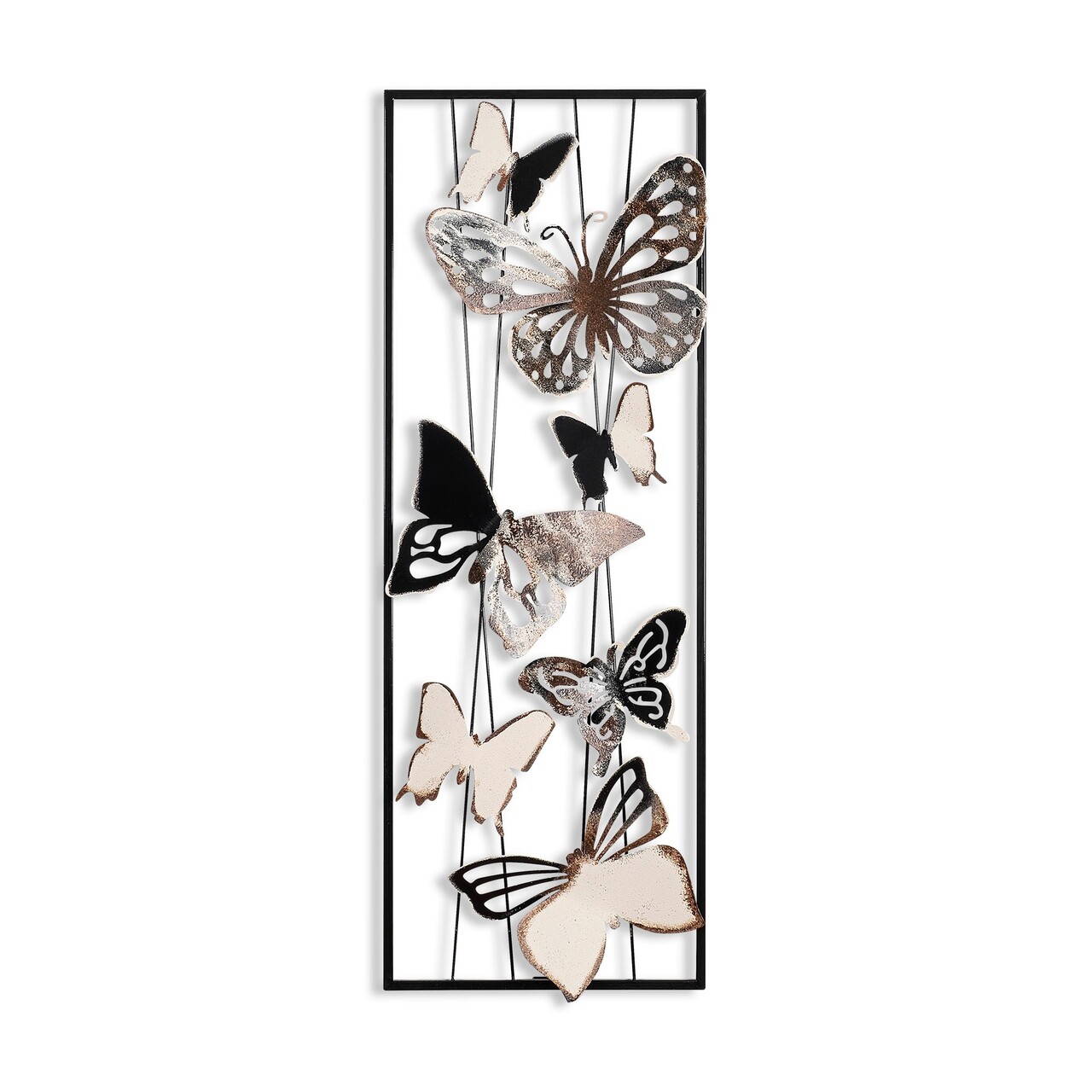 Decoratiune de perete, Kelebek, Dimensiune: 32 x 90 x 5 cm, Multicolor - imagine 5