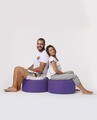 Taburet puf, Round Pouf, Ferndale, 55x30 cm, poliester impermeabil, mov
