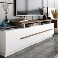 Comoda TV, Decorotika, Pia, 180 x 46.4 x 38.9 cm, pal melaminat, nuc/alb