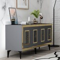 Consola, Olivia, Karya, 150x40x79 cm, PAL , Antracit / Aur