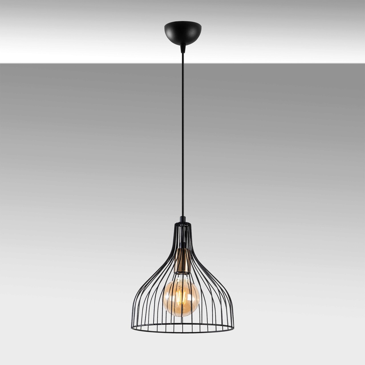Lustra, Fulgor, 942FLG1263, Metal, Negru/Maro antic - 2 | YEO