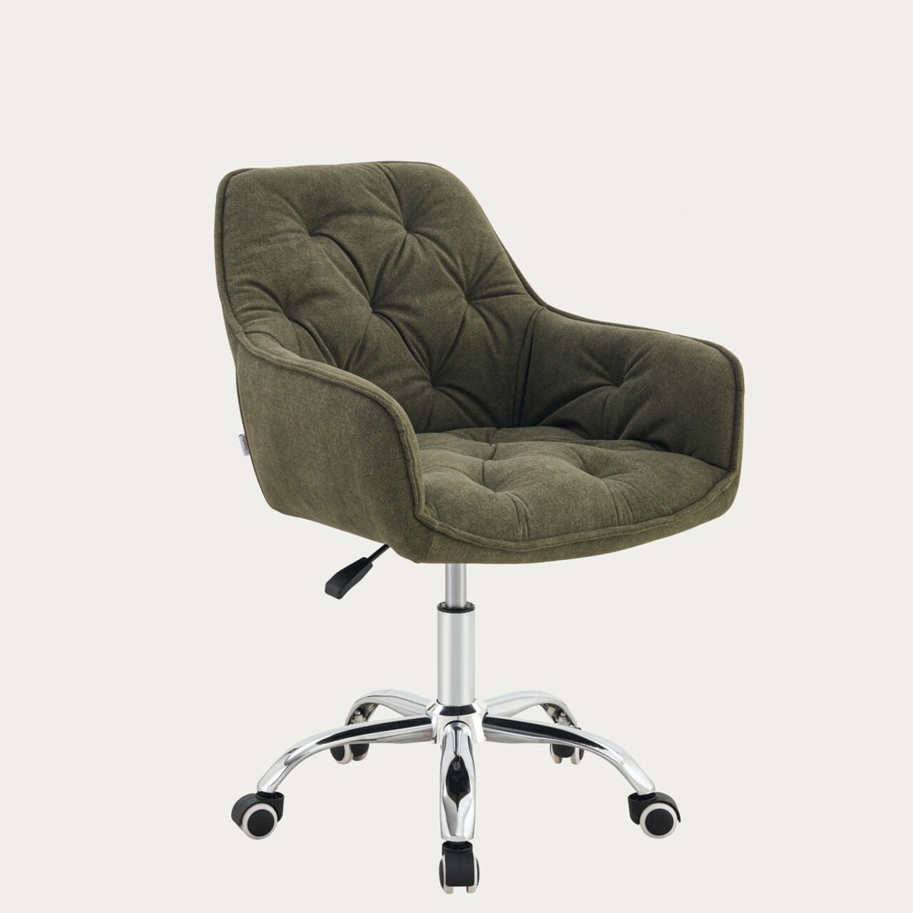 Scaun de birou Fussy, Homla, 61x57x80-90 cm, metal/poliester, verde - view 2