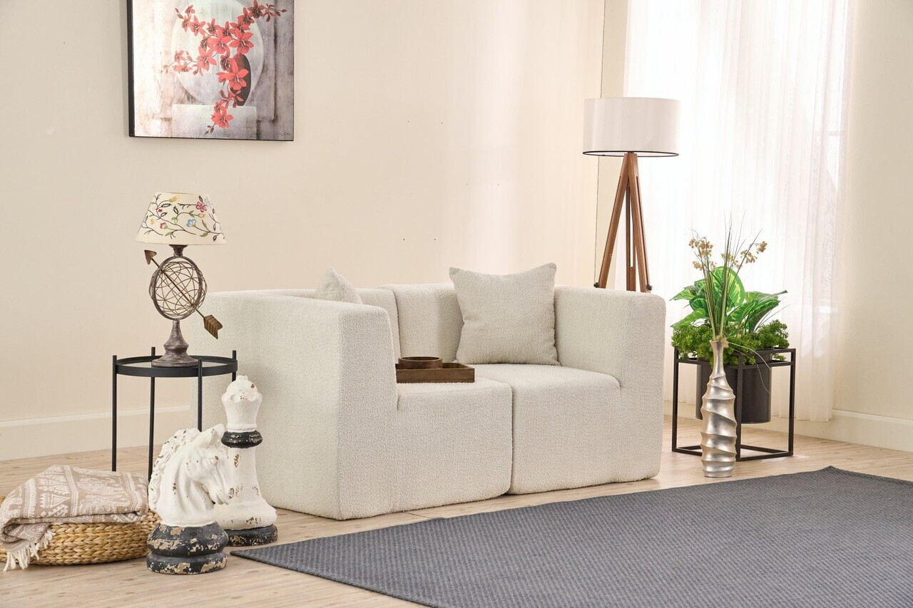 Canapea 2 locuri, Atelier del Sofa, 613LFS1121, Crem — imaginea 2